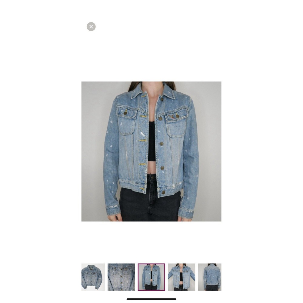 Vintage American Living Button Jean jacket women's Medium Y2K western Cowgirl‎